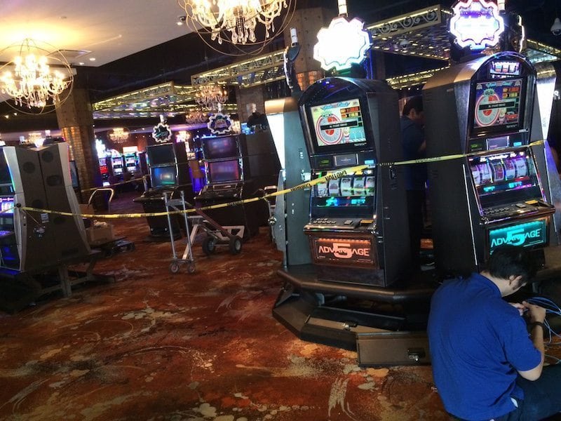 Slot Machine Installation At Downtown Grand