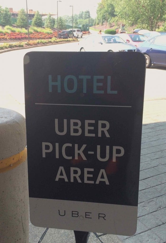 Uber pick-up Mohegan Sun
