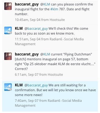 KLM 787-9 Inaugural