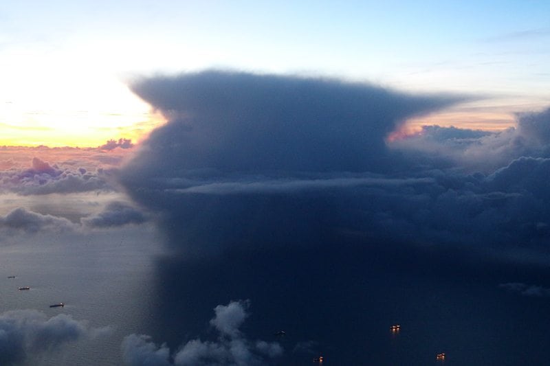 cumulonimbus cloud over Amsterdam waters