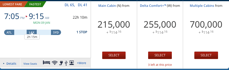 Delta ATL SYD 700K