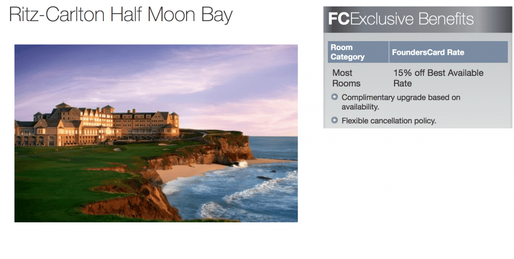 FoundersCard Ritz-Carlton Half Moon Bay