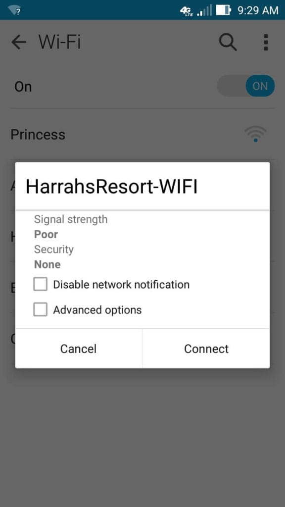 Harrah's Atlantic City Wifi Access