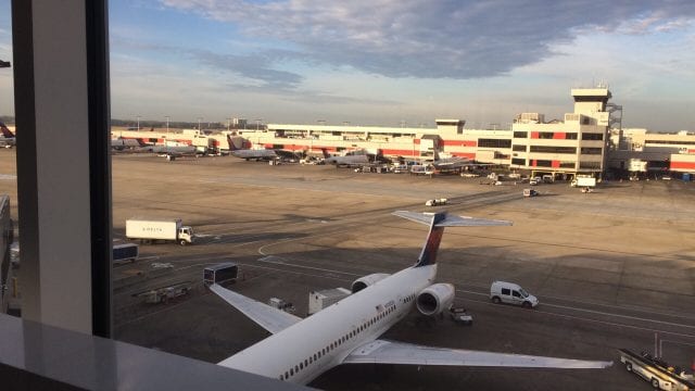 A view from the Delta Air Lines B18 Sky Club at Hartsfield-Jackson International Airport. Photo by Benet J. Wilson