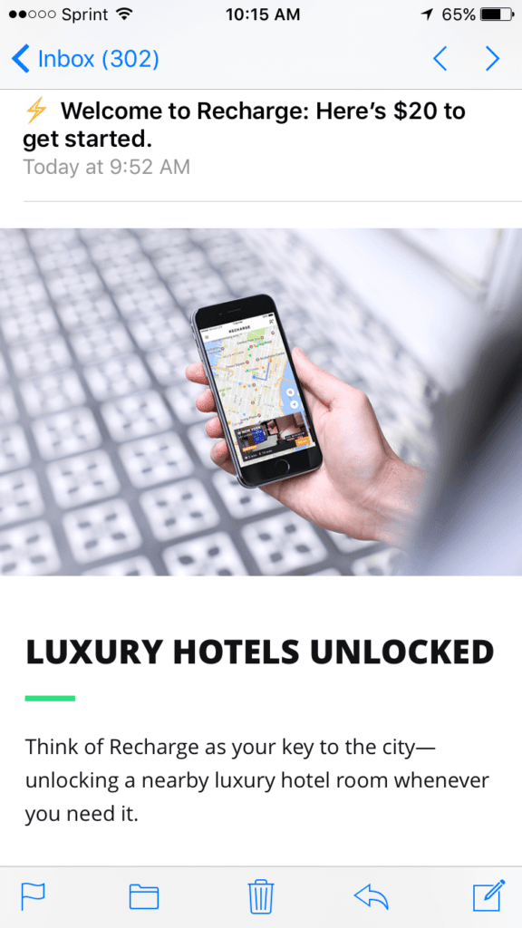 RECHARGE | On-Demand Hotel Rooms