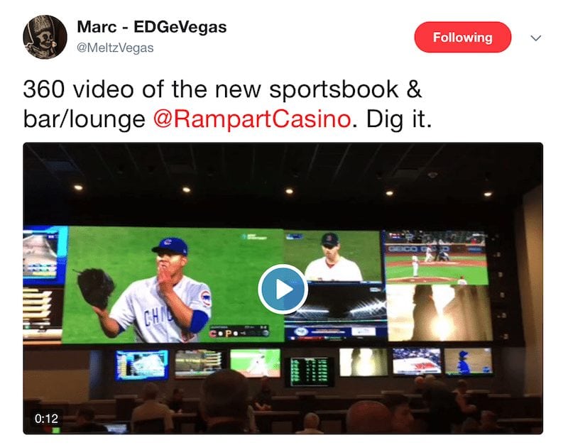 Video New Sportsbook Rampart Casino
