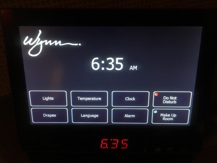 Wynn Las Vegas Room Controls