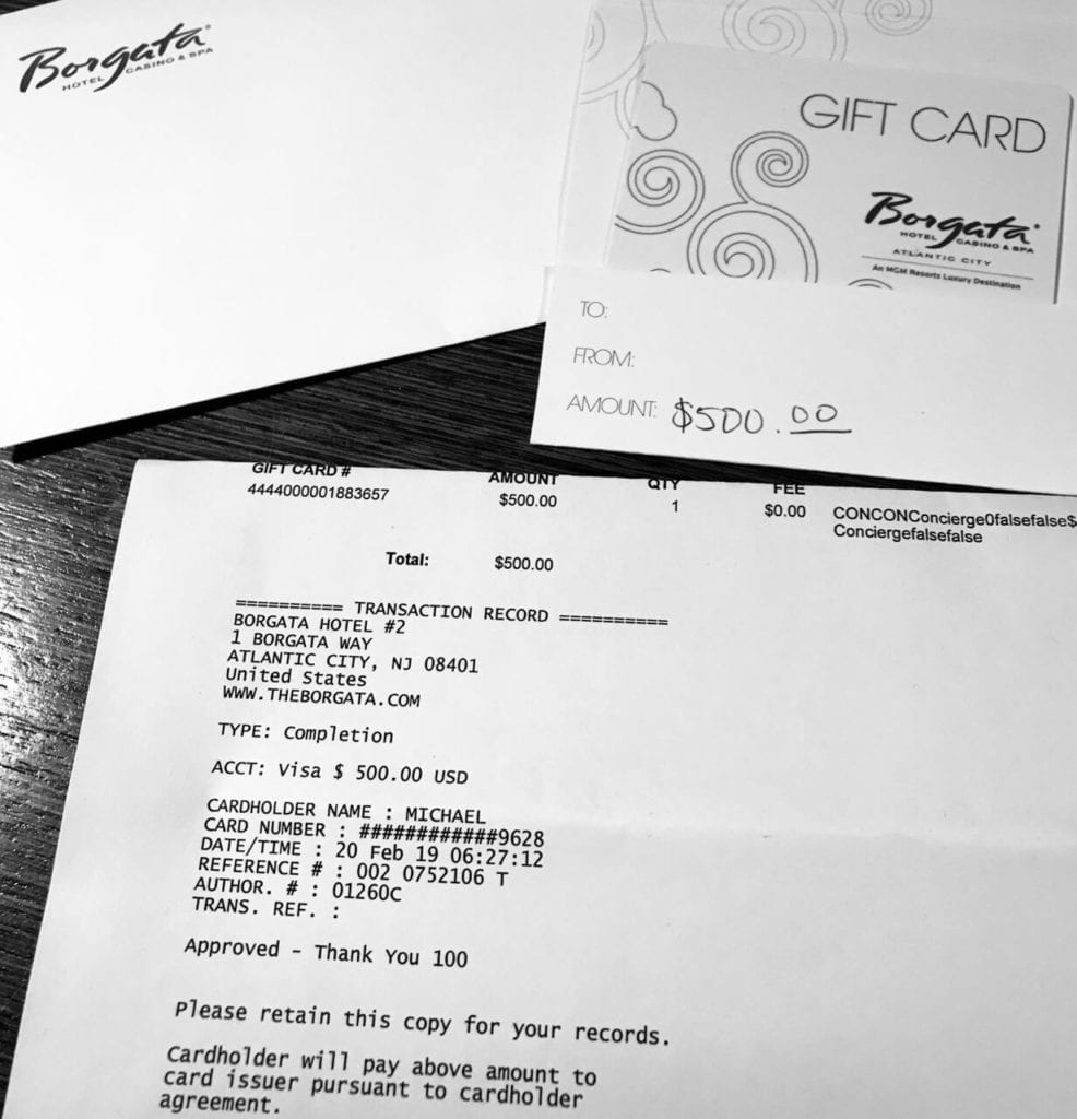 Mlife Rewards Borgata Gift Card Atlantic City