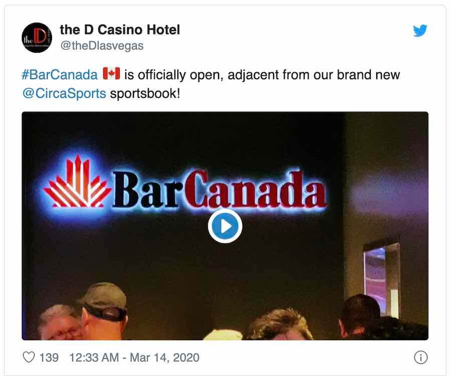The D Las Vegas Bar Canada Circa Sports