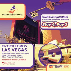 Hilton Impresario Promotion - Stay 4 Pay 3 - Crockfords Las Vegas at Resort World Las Vegas - LXR Hotels & Resorts - Book Hotel Stay