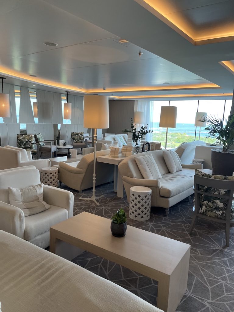 cruise suite private lounge celebrity edge retreat