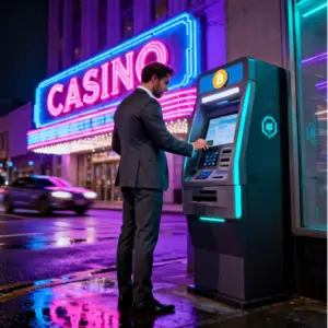 Finding crypto ATMs to use makes global casino gambling easier.